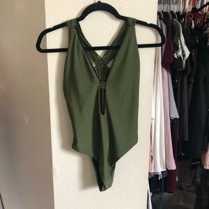 Shein Green One-Piece Swimsuit